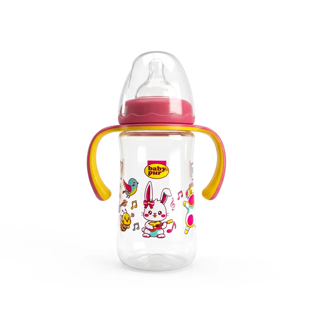 Baby Pur Biberon en Plastique Large Avec Anse 270 ml Ref Ru002