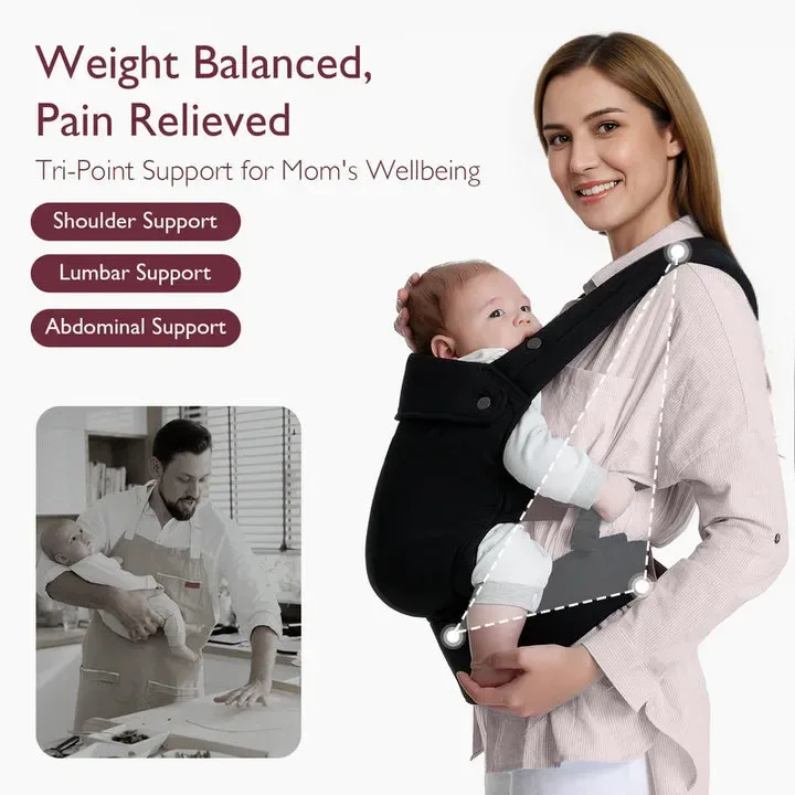 MOMCOZY PORTE-BÉBÉ ERGONOMIQUE 3-EN-1 (3 À 20 KG) GRIS