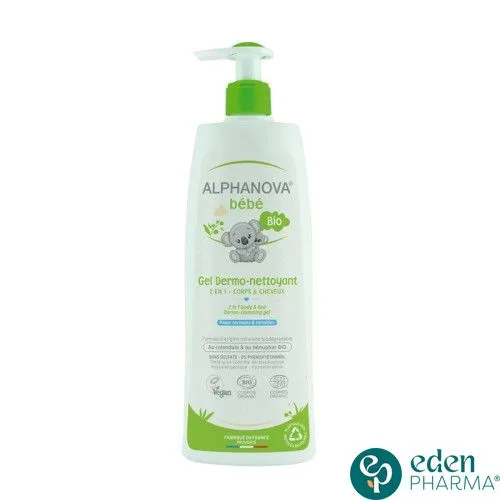 Alphanova Bebe Bio Gel Dermo-Nettoyant 2en1 Corps Cheveux 500 ml